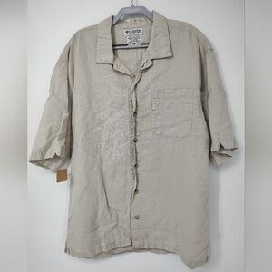 Columbia Men's Beige Shirt Size Large